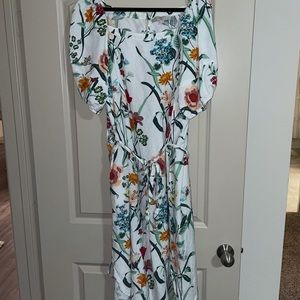 Loft Plus Floral Midi Dress